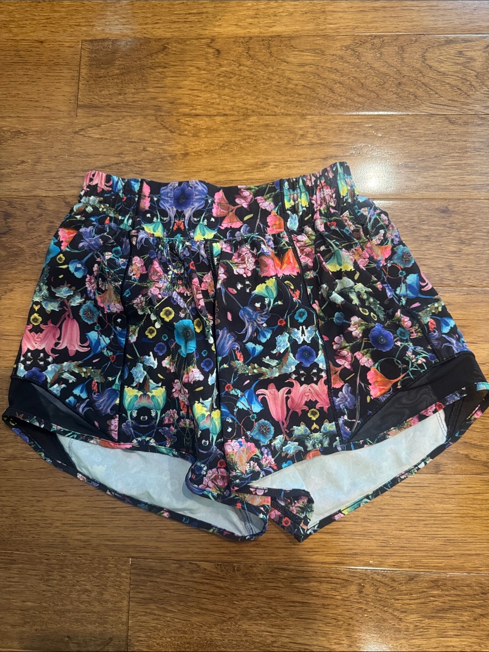 lululemon athletica Black Floral Athletic Shorts